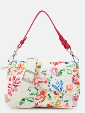 Desigual Vision Lace Phuket Mini Bag White Floral Lace Crossbody NWT Rare